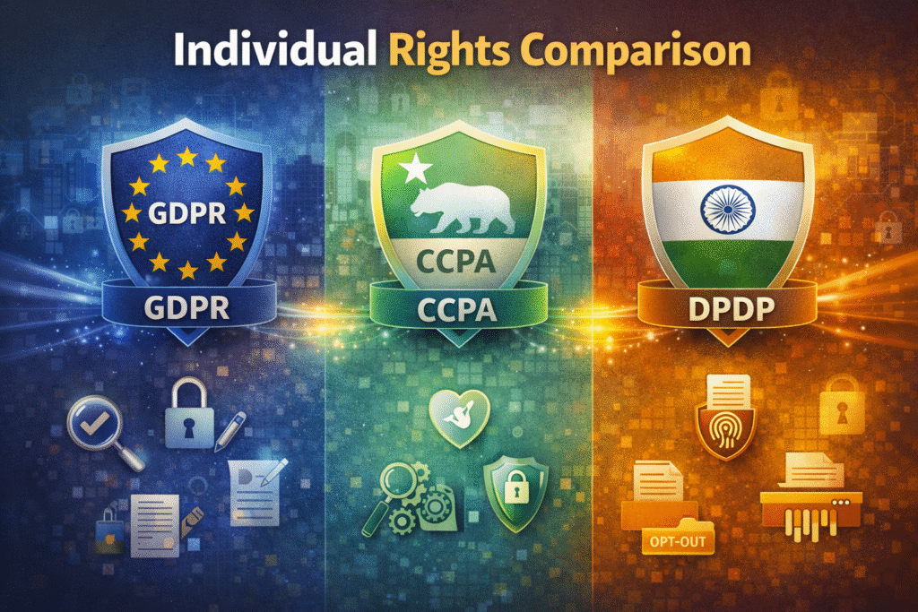 GDPR and CCPA in contrast with DPDP