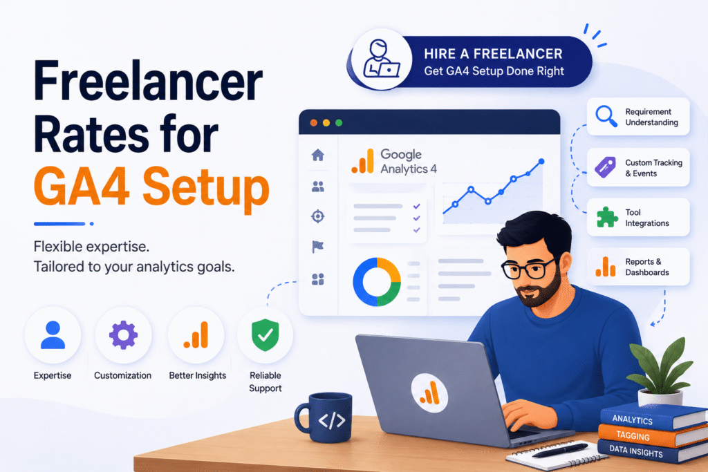 What are the freelancer rates for GA4 setup?