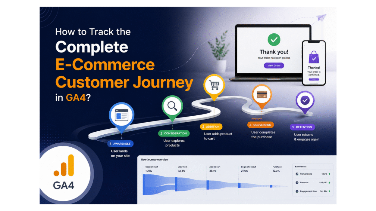 How to Track the Complete E-Commerce Customer Journey in GA4?
