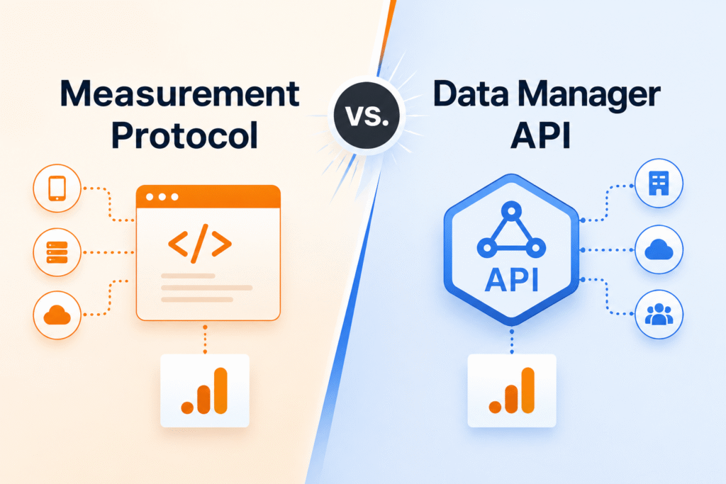 The difference between Measurement Protocol and Data Manager API