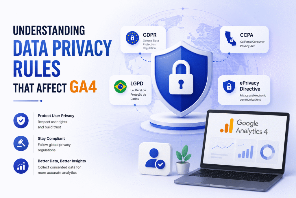 What are data privacy rules that affect GA4?
